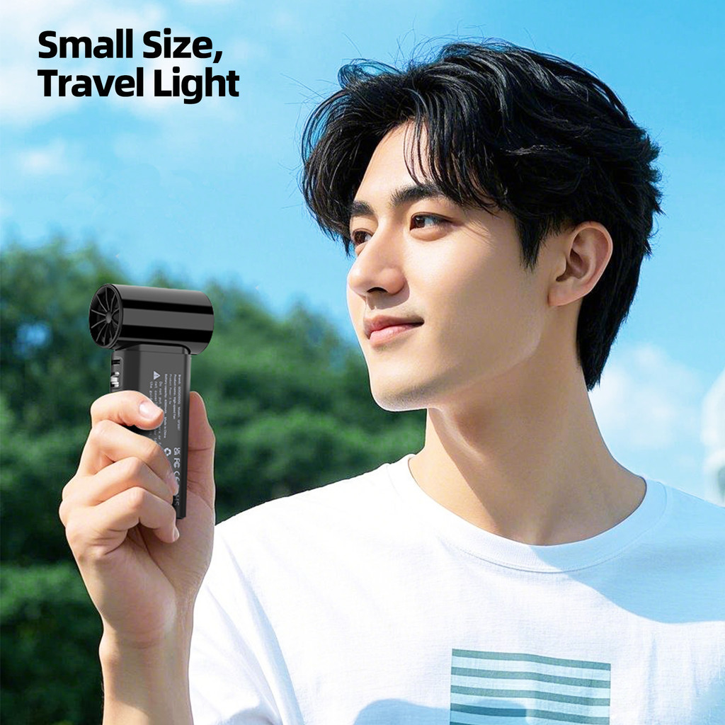Quạt bỏ túi MINI turbo tốc độ cao GOOJODOQ 4000mAh Công suất gió tăng cường 10x kèm dây đeo di động | BigBuy360 - bigbuy360.vn