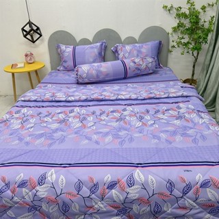 Bộ ga gối thun lạnh mẫu Lá sọc ngang (3 màu) đủ kích cỡ may theo yêu cầu / chăn ga gối Minh Anh