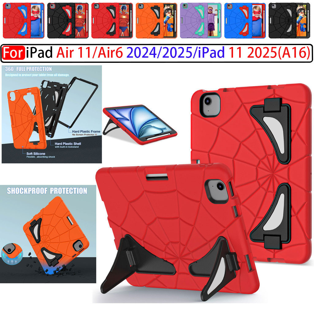 Dành Cho iPad 11 2025 A16 iPad Air 11 2024 2025 M3 M2 Air6 Air 6 2024 11inch Ốp Lưng Chống Sốc Trẻ E