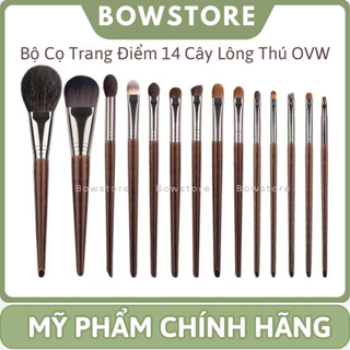   OVW  Bộ Cọ Trang Điểm 14 Cây Lông Thú Makeup Cá Nhân Chuyên Nghiệp BOWSTORE COSMETIC 