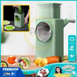 Bộ Dụng Cụ Nạo Rau Củ Quả Máy Thái Lát Bào Sợi Băm Nhỏ Rau Củ 3In1 Dụng Cụ Nhà Bếp Đa Năng An Toàn Tiện Lợi Dunsu