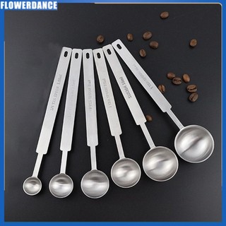 Muỗng đong bằng thép không gỉ đa năng dùng trong thực phẩm 2,5/3,75/5/7,5/10ml có thang đo lượng gram Thìa cà phê sữa bột Thìa dụng cụ làm bánh Giao hàng nhanh