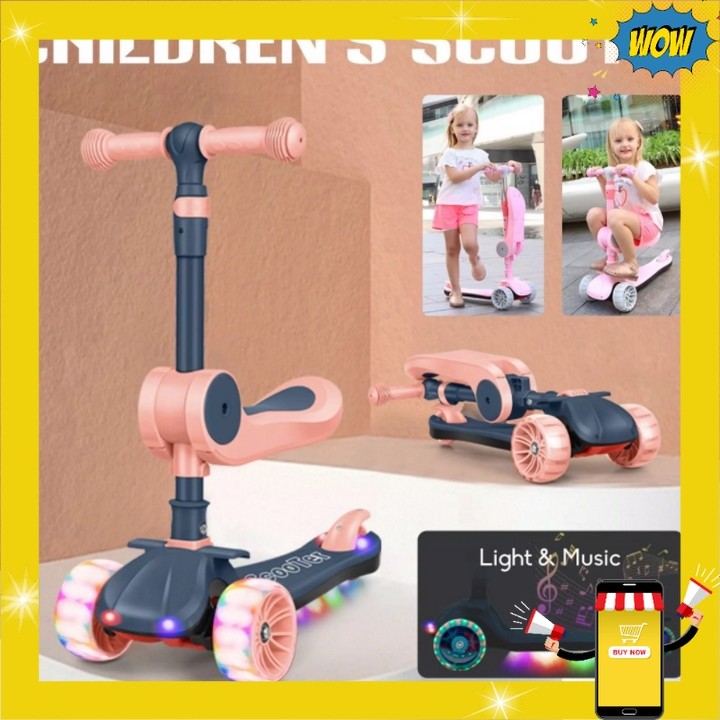 [HCM] - Xe Trượt KickBoard Light&Music EuroQ - Euro Outlet VN