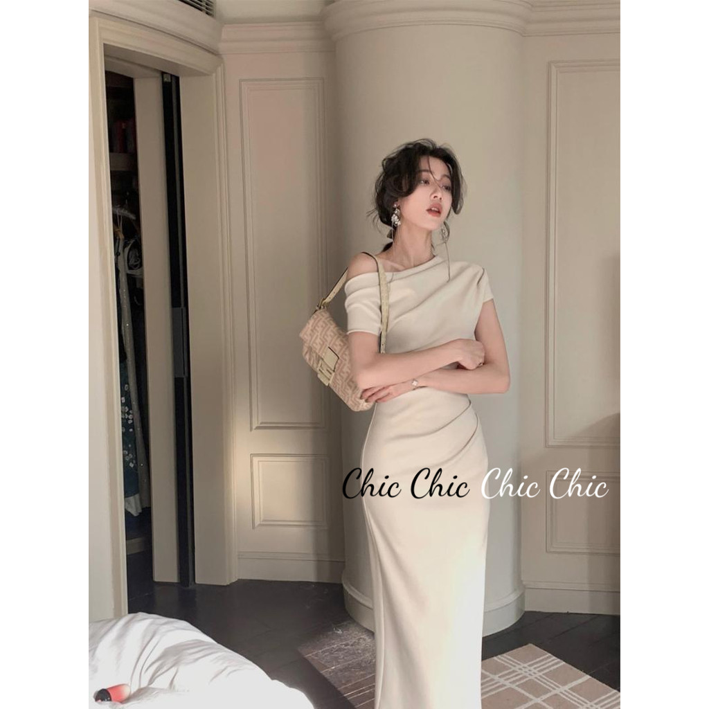 Chic váy Đầm váy nữ body đầm Thời trang Đơn giản hàn quốc Cute WLQ24A0XUB 44Z241027