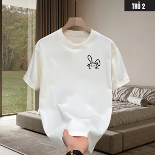  Áo thun cổ tròn nam nữ THỎ 2 form unisex chất cotton mềm mại áo thun in phong cách boy phố trẻ trung 