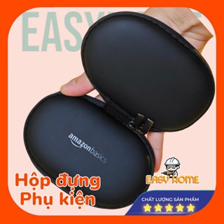 Túi đựng phụ kiện (xơi xước),  lưu trữ đa năng Amaz0n Basics (Mỹ) dành cho phụ kiện, vỏ cao su mềm