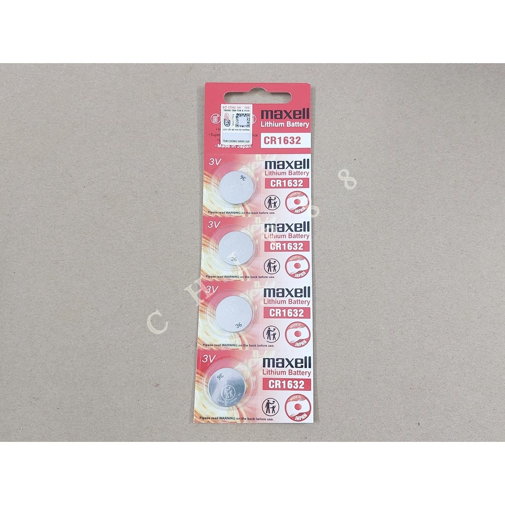 (1 quả) Pin Maxell CR1632 3V Mới, Chính Hãng 100%.