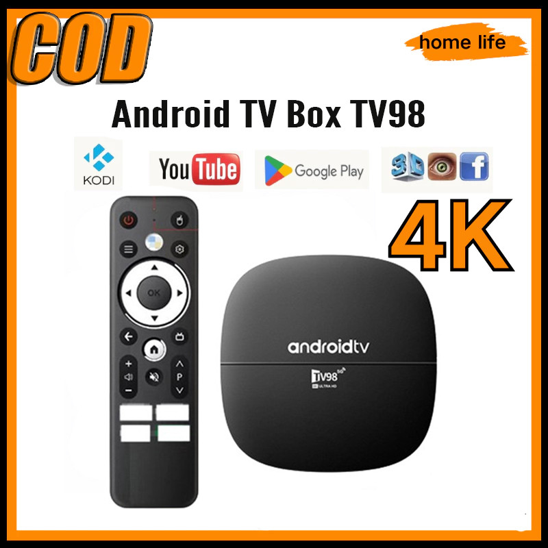 Trình phát mạng 5G Bluetooth Voice  Bluetooth tần số đôi kết nối Android TV Box TV98
