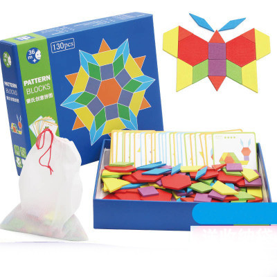 Đồ Chơi Xếp Hình Montessori Stem - Bộ Ghép Hình Sáng Tạo Fun Board 130 Miếng Gỗ