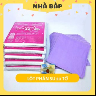  Miếng lót sơ sinh phân su cho bé Hiền Trang combo 20 tấm lót chống thấm - Nhà Bắp Store 
