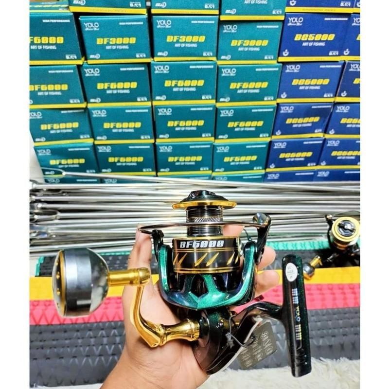 FEESHIP- Máy câu cá YOLO BF kim loại chắc chắn, đồ câu đủ loại 3000, 4000, 5000, 6000