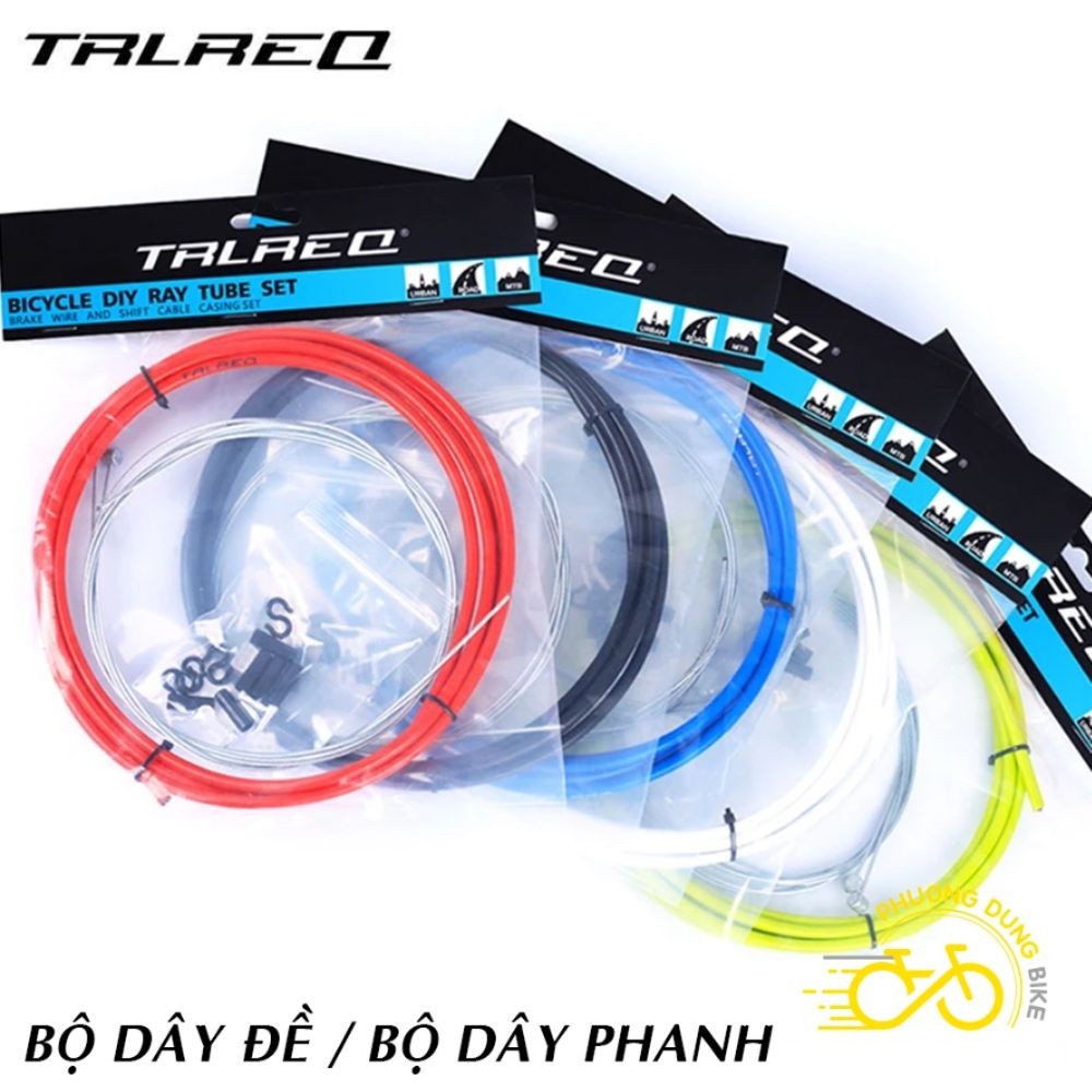Bộ vỏ ruột dây đề dây phanh xe đạp TRLREQ