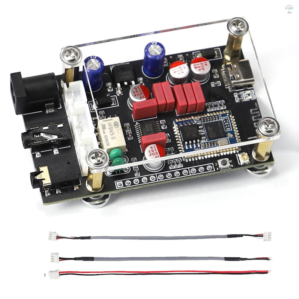 Bảng giải mã USB Lossless BT 5.1 QCC5125 APTX LDAC Bộ giải mã ăng-ten trên bo mạch có vỏ Acrylic Bản
