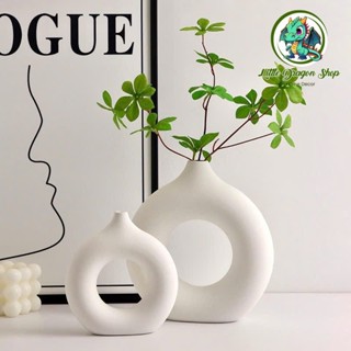Bình Hoa Decor Nhựa Giả Gốm Sang Trọng Thiết Kế Tối Giản, Lọ Hoa Để Bàn Trang Trí Nhà Cửa