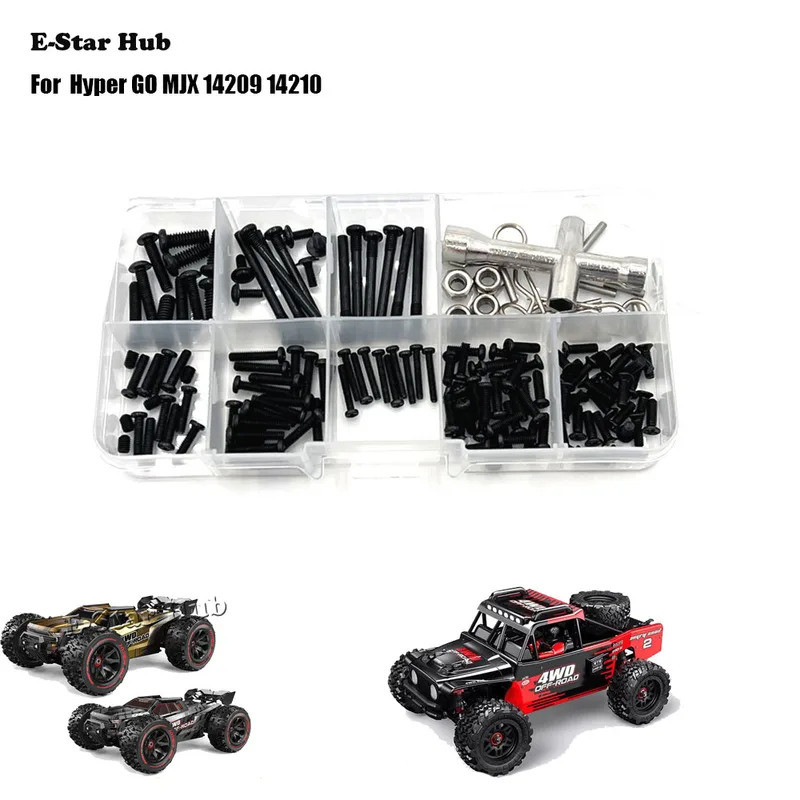 Hộp vít sửa đổi vỏ xe RC, cột chiều cao cho Hyper GO MJX 14209 14210, bộ phận nâng cấp kim loại