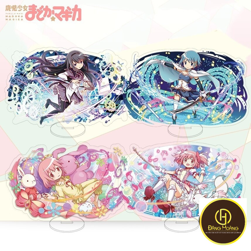 Mô hình Standee Anime Puella Magi Madoka Magica Acrylic Madoka Homura Akemi Homur để bàn tượng nhựa 
