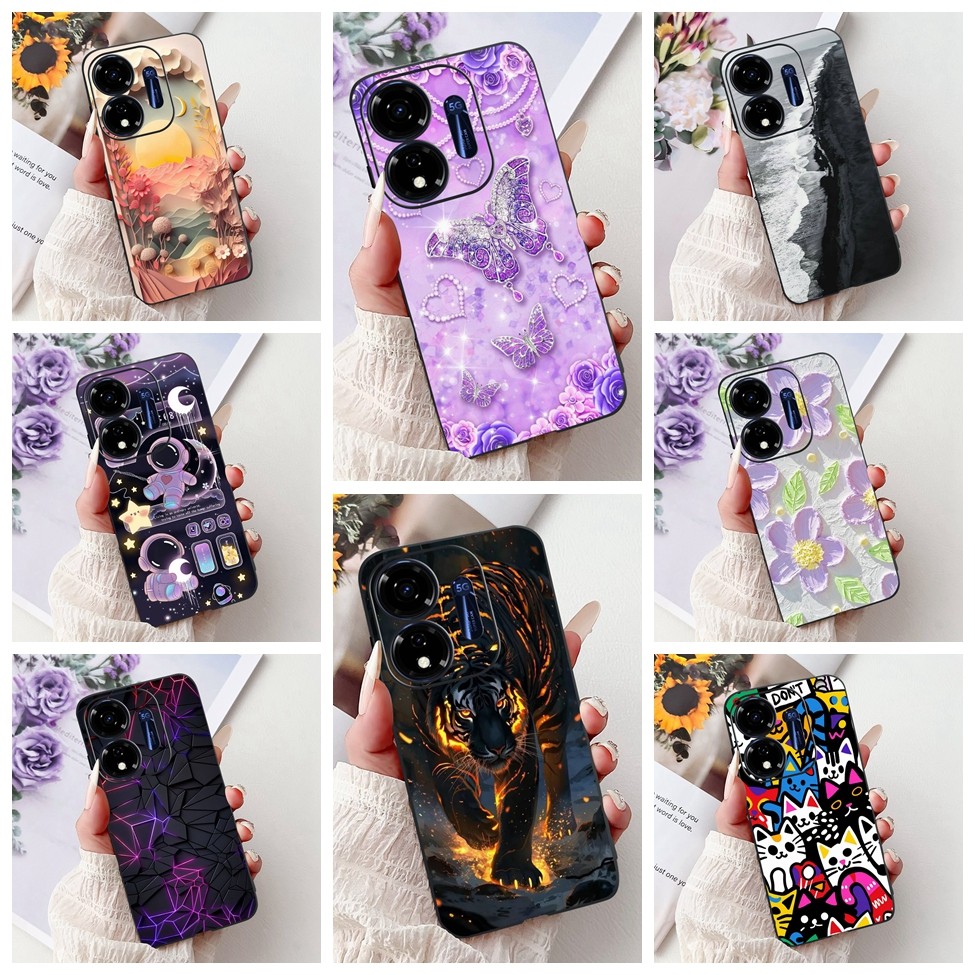 Ốp Lưng Cho ITEL P55 5G Vỏ Mèo Dễ Thương Thời Trang Hoa Hoạt Hình Thoáng Mát Ốp Lưng P55 5G ITEL P66