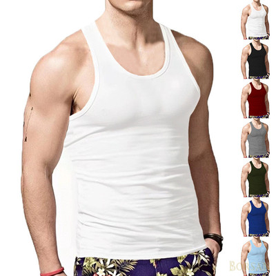 Áo Vest nam không tay thể thao thông thường Slim Fit Thoải mái thoáng khí Đơn giản Châu Âu và Mỹ TJH70