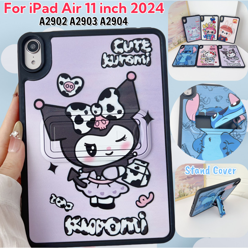 Giai Điệu Kuromi Dễ Thương Đứng Dành Cho iPad Air 11 inch M2 2024 Hộp Đựng Bút Chì iPad A2902 A2903 
