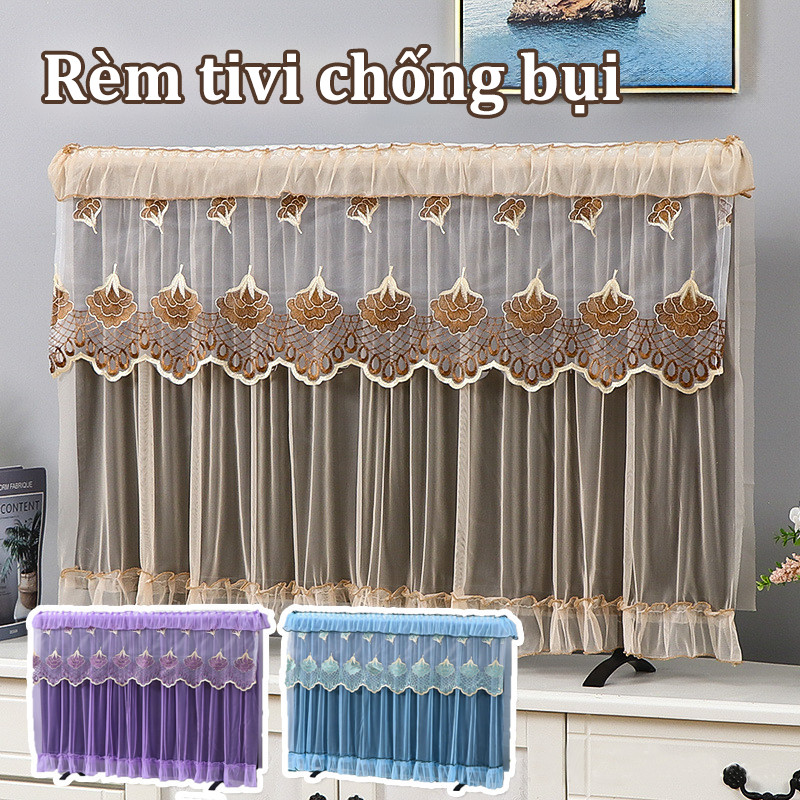 【Oldlaiben】Màn phủ tivi đủ kích thước, Rèm tivi chống bụi, vải che bụi cao cấp, trang trí ti vi, tấm