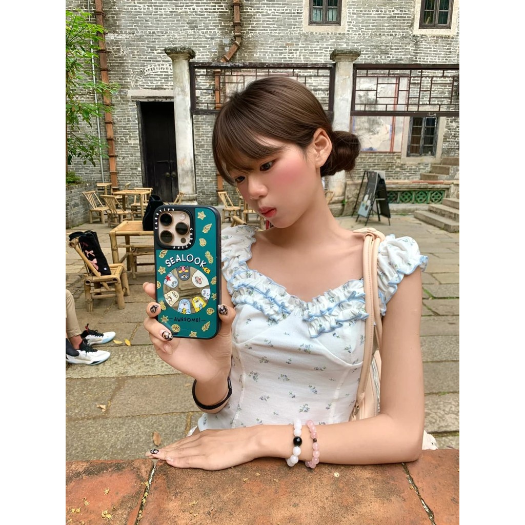 CASETiFY X SEALOOK Ice Cave Records Case hút từ tính Vỏ IPhone Gương đen & bạc IPhone 16 15 14 13 12