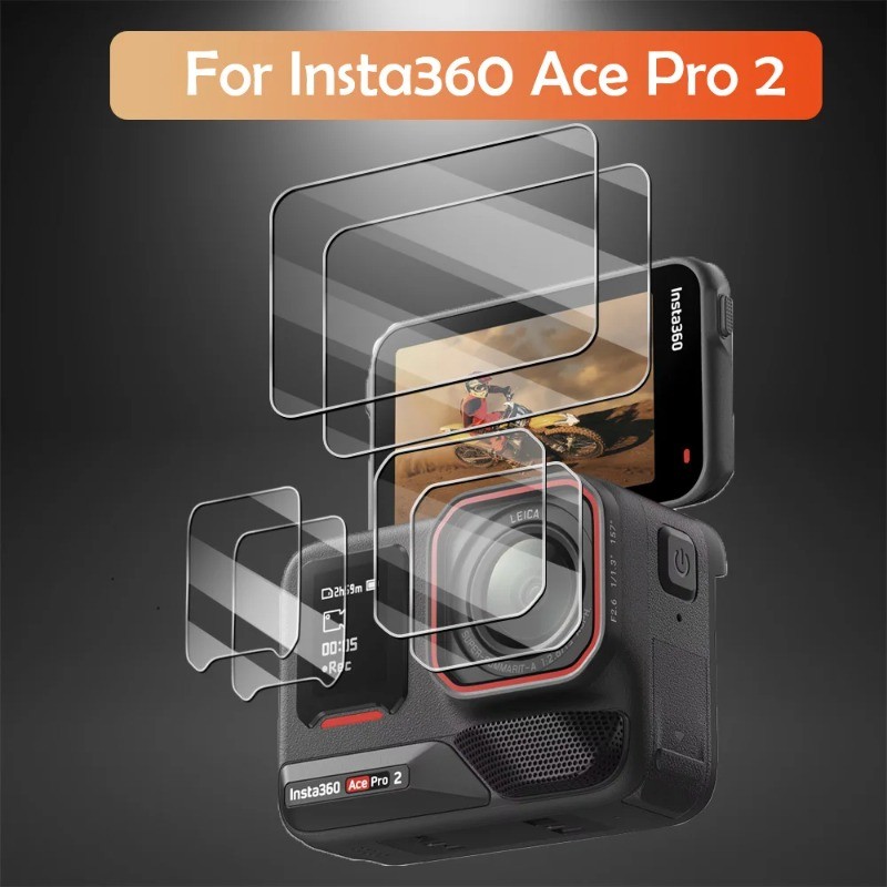 Kính Cường Lực Cho Insta360 Ace Pro 2 Bảo Vệ Màn Hình HD Ống Kính / Màn Hình / Phim Bảo Vệ Mặt Trước