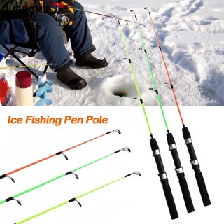 Cần câu trên băng JURHOMIE, Cực bút câu cá bằng đá Carbon mùa đông, Chất lượng cao có thể thu vào 60cm Cần câu trên băng cá mùa đông