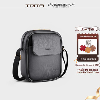 Túi Trita (Thời trang nam phối nắp gập - Túi đeo chéo da RTN14)