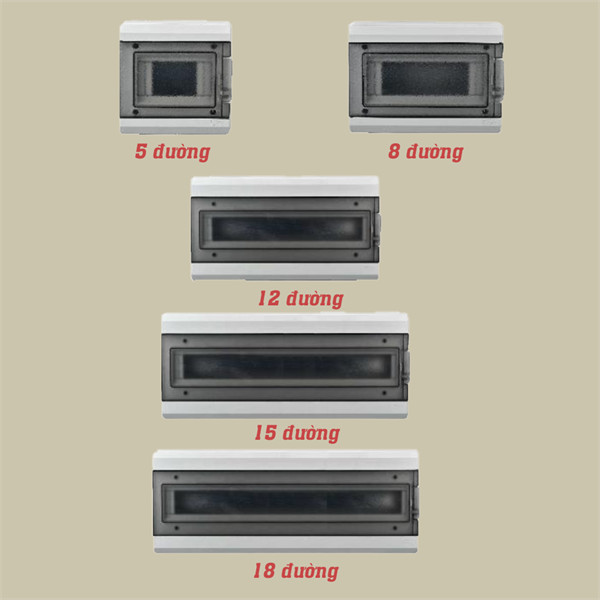 Tủ điện chống thấm nước ngoài trời 5way/ 8way/ 12way/ 15way/ 18way IP65 loại tốt