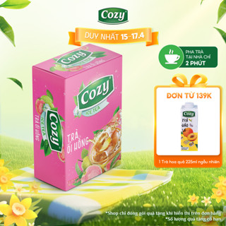 Trà Ổi Hồng Cozy Hòa Tan Ice Tea (240gr - 16gói) Đậm Vị Trà, Nước Giải Khát Cho Ngày Hè Thanh Mát