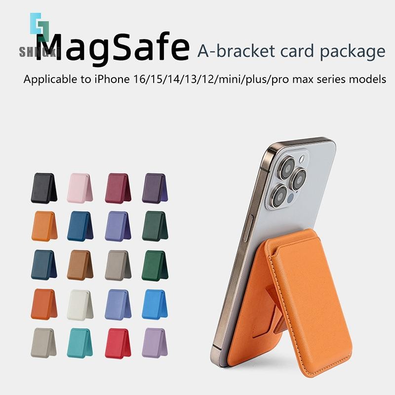 [Shngki] Hộp đựng thẻ ví da từ tính cho 16 15 14 13 Pro Max Hộp đựng điện thoại ẩn Túi đựng thẻ ID ngân hàng [MỚI]