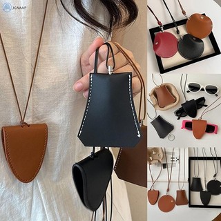 [Jcaaap] Túi đựng kính mắt Mặt dây chuyền Vỏ da Unisex Vỏ kính râm Hộp đựng chìa khóa Chuỗi đọc sách Vòng cổ túi đầy màu sắc di động [ISO]