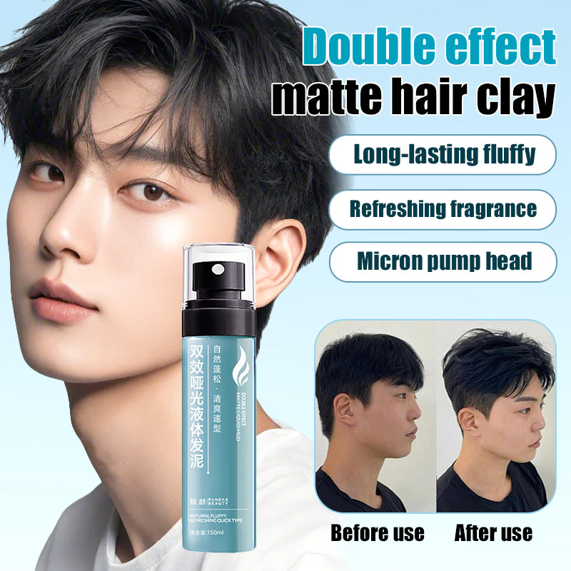 Dual Action Hair Clay Liquid Styling LeaveIn Matte Gel Hair Clay Fluffy Styling