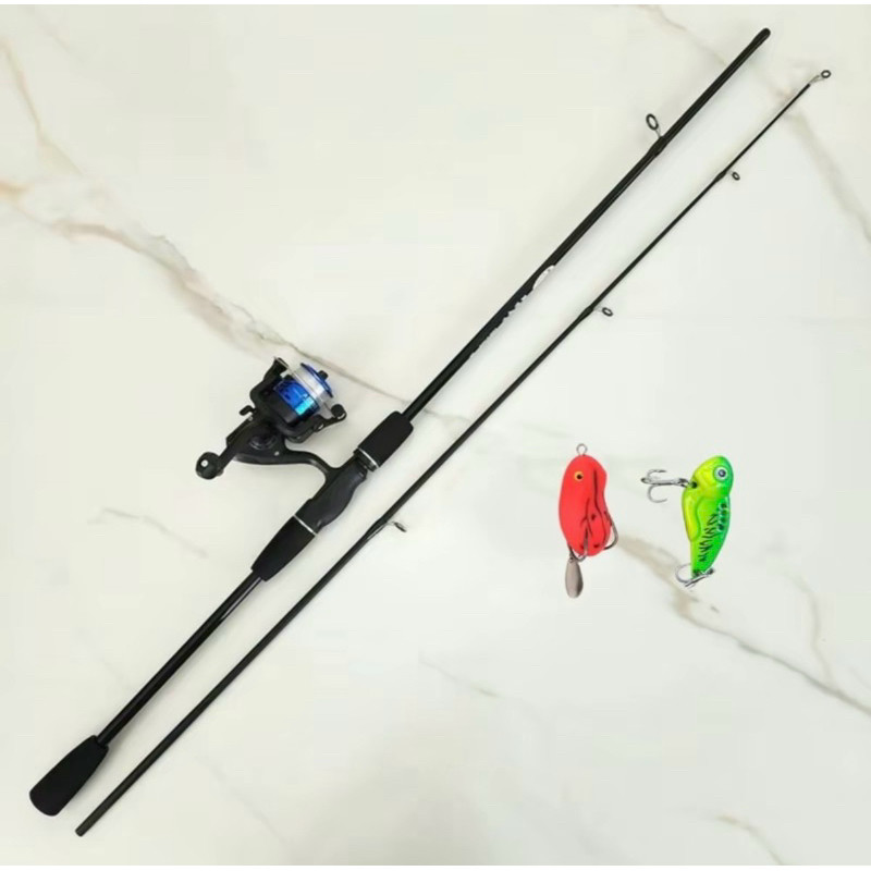  Bộ Combo Cần Câu Lure Sói Đen Máy Đứng YF200 Kèm Bộ Phụ Kiện Đầy Đủ Thìa lượn Cá Sắt Giá Rẻ Học Sinh kf 