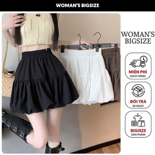 Chân váy bí ngô dáng ngắn chữ A chất gió nữ 2 lớp lưng chun co giãn che khuyết điểm CV70 chân váy bigsize nhiều màu