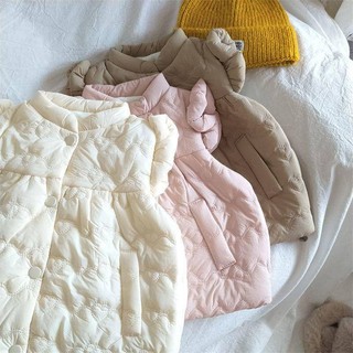 Bé Gái Hoa Thêu Bay Tay Áo Cotton Phong Cách Phương Tây Thu Đông Bé Gái Chăn Lông Cừu Áo Vest Trẻ Em Áo Vest Ấm Áp