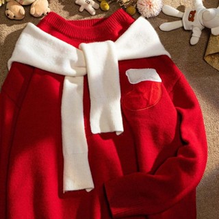   Thời TRANG  Cặp Đôi Mặc Áo Len Giáng Sinh Phong Cách Mới Thu Đông Niche Cổ Tròn Áo Len ins Phiên Bản Hàn Quốc Hợp Thời Trang Nam Nữ Len Top Áo Len Giáng Sinh 