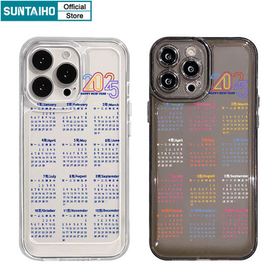 Ốp Điện Thoại TPU Mềm Chống Sốc In Hình Lịch Năm Mới 2024 Cho Iphone 15 14 12 13 11 Pro Max IP 7 8 Plus Iphon X Xs XR Xs Max