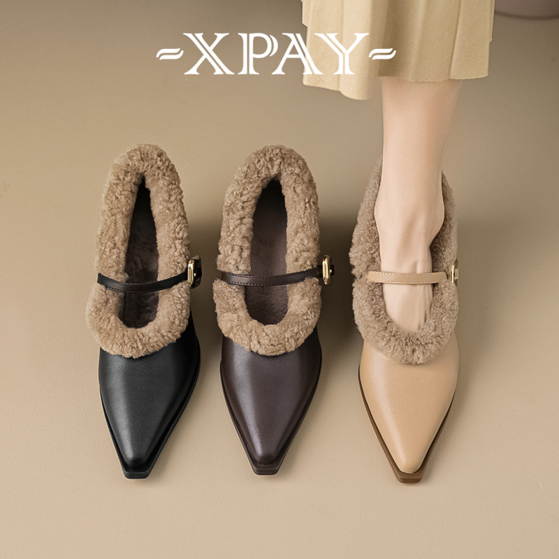 XPAY giày boot nữ, Bốt nữ cao cổ kiểu dáng Martin hot trend Hợp thời Hiện đại Đẹp mắt Chống bám bụi FSX24B0C9T 45Z241107