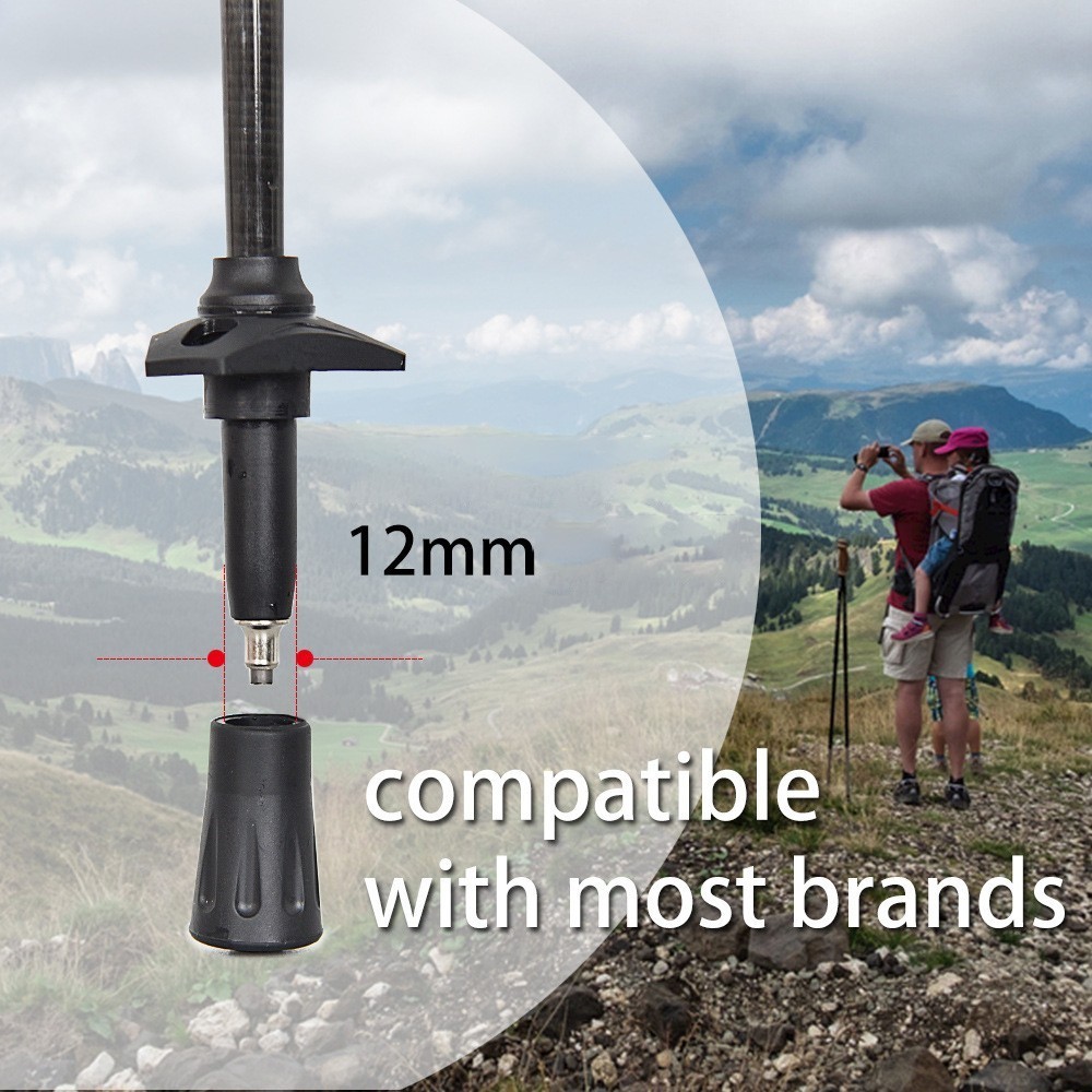 【Anna】Trekking Pole Tip Set Tip Trekking Walking Cane Cap Hammers Pole Rubber Duable
