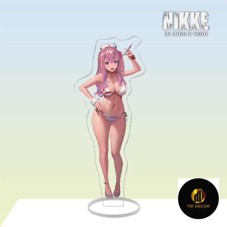 Móc Khoá, Mô Hình Standee Anime NIKKE The Goddess of Victory Trang Trí Bàn Học