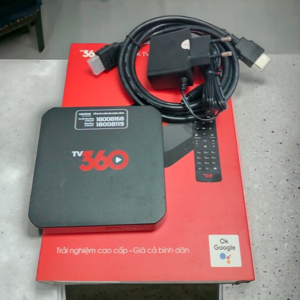 Truyền Hình Tivi Box 360 4K [Xem Miễn Phí Truyền Hình Hàng Trăm Kênh - Youtube - Giải Trí]