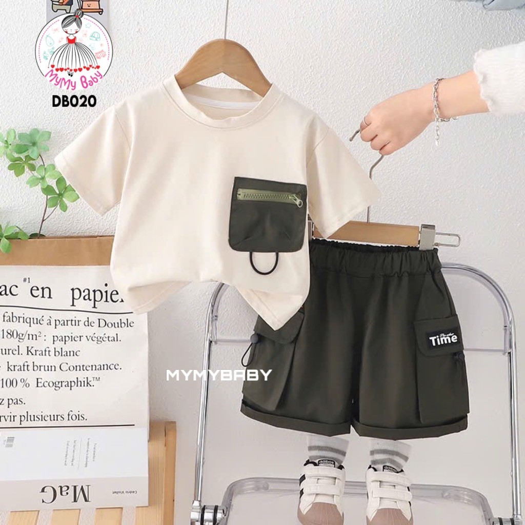 MyMy BaBy  Đồ bộ bé trai  Đồ bộ Túi Dây Kéo 1 Tuổi 2 Tuổi 3 Tuổi 4 Tuổi 5 Tuổi