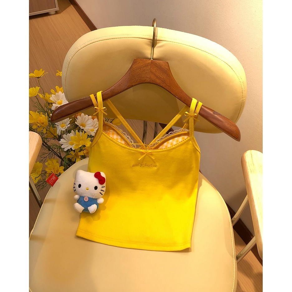 YIBEIKA Kiểm tra màu sắc Cross Corset Camisole Pure Desire Hot Girl Bộ đồ hai mảnh | BigBuy360 - bigbuy360.vn