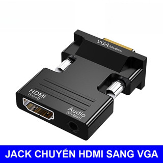 Jack chuyển HDMI sang VGA - Bộ chuyển đổi HDMI ra cổng VGA - Độ phân giải cao Full HD 1080