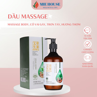 Dầu Massage Body, Cổ Vai Gáy Gừng, Ngải Cứu, Oil Massage - Lưu Thông Khí Huyết Giảm Đau Nhức Dưỡng Sinh 500ml| Mie House