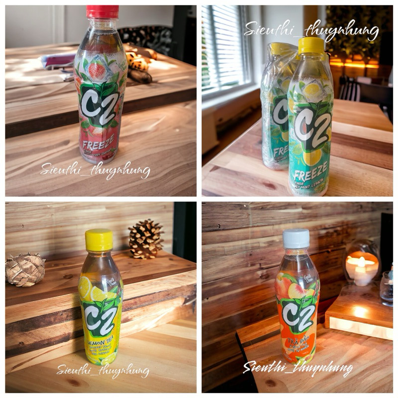 Chai Trà xanh C2 Hương Chanh/Trà Đào/Chanh Tuyết/Dâu Anh Đào