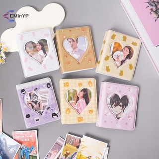 [Cminyp] 36 Thẻ Kpop Chất Kết Dính Thẻ Tên Sách Photocard Giá Đỡ Gấu Dễ Thương Album Ảnh 3 Inch Trái Tim Tình Yêu Rỗng Hộp Bảo Quản Hình Ảnh Mới