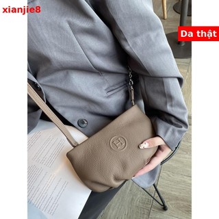 Phong Cách Mới Da Thật Chính Hãng Túi Nữ Cao Cấp Túi Mây Lớp Đầu Tiên Da Bò Dây Đeo Vai Đeo Ngang Túi Điện Thoại Di Động Thông Thường