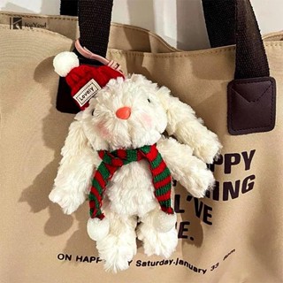  Kgyewl Giáng Sinh Thỏ Sang Trọng Đồ Chơi Móc Khóa Hoạt Hình Thỏ Mềm Nhồi Bông Búp Bê Mặt Dây Chuyền Chìa Khóa Xe Ba Lô Túi Trang Trí Trẻ Em Quà Tặng Mới 